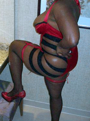 Mature ebony beauty in black stockings, cute girl private erotic photos