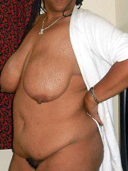 Black Granny Udders - Seventy black granny with big saggy tits